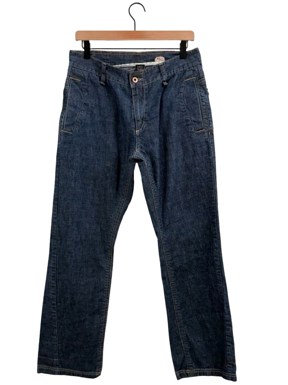 AMBIGUOUS Vintage Men's Straight Jeans in Dark Blue